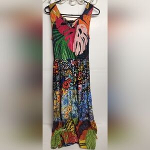 Jams World Fern Grotto Beautiful Vibrant Color Leaf &Floral Maxi Sz S Gardencore